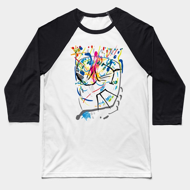 Abstract Artwork Baseball T-Shirt by Nikokosmos